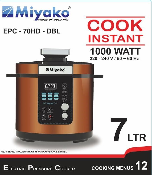 Electroc Pressure Cooker EPC- 70 HD DBL